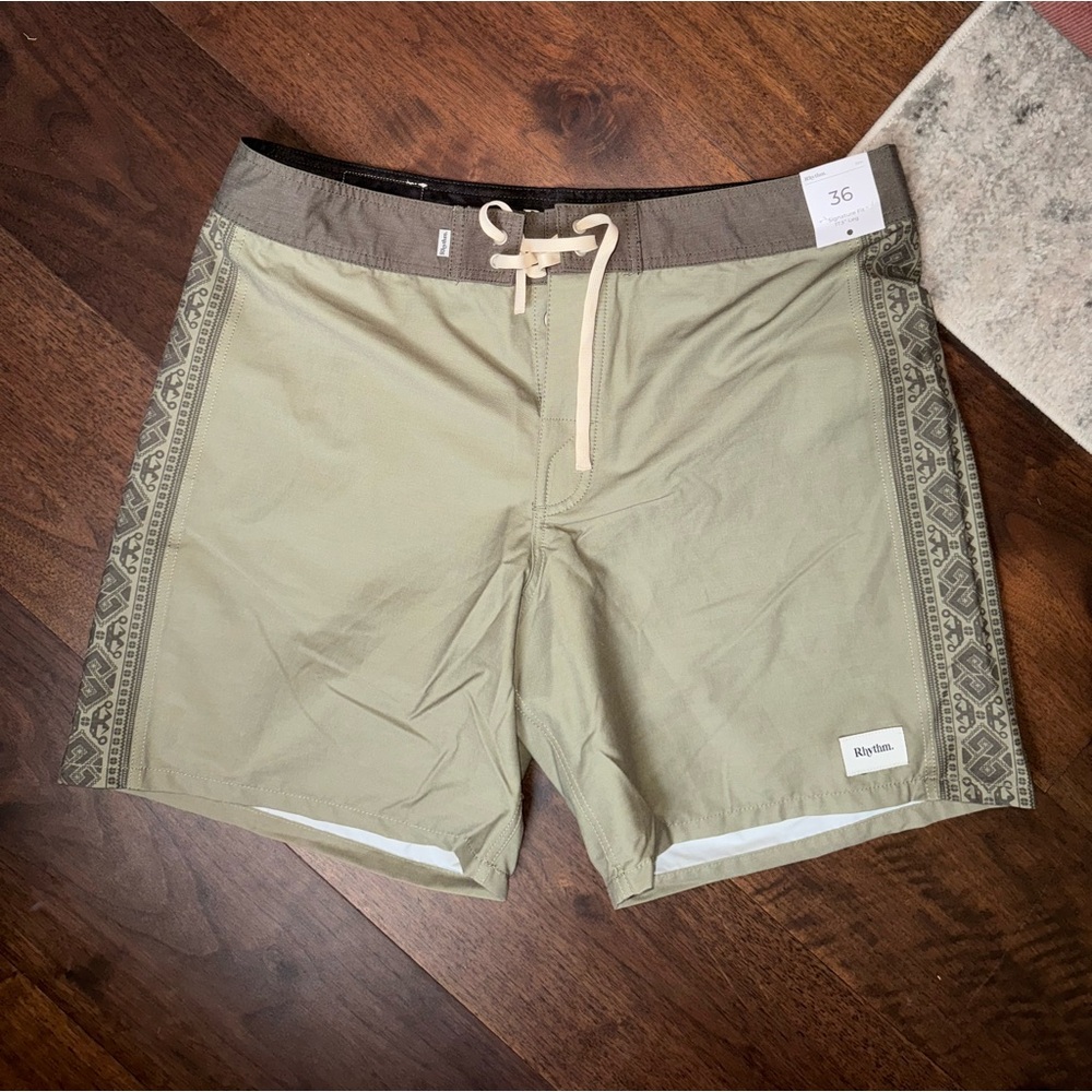 Men’s Board Shorts Sage Green Rhythm Brand